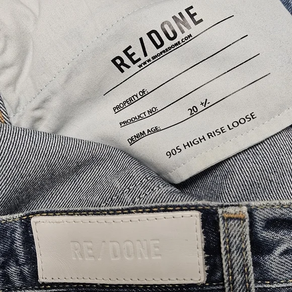📌241 RE/DONE DISTRESSED  90S HIGH RISE LOOSE JEANS WOMEN'S SIZE 27 - Picture 12 of 15